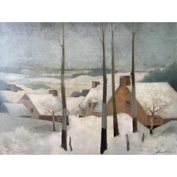 Marcel MARLIER (1929-1999): « Quiétude hivernale (winter tranquillity)  »
