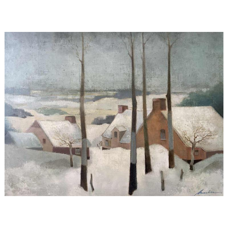 Marcel MARLIER (1929-1999): « Quiétude hivernale (winter tranquillity)  »