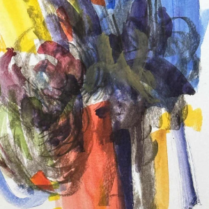Louis-Marie LONDOT « Abstraction » watercolour on paper, 1997