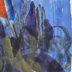 Louis-Marie LONDOT « Abstraction » aquarelle sur papier, 1997