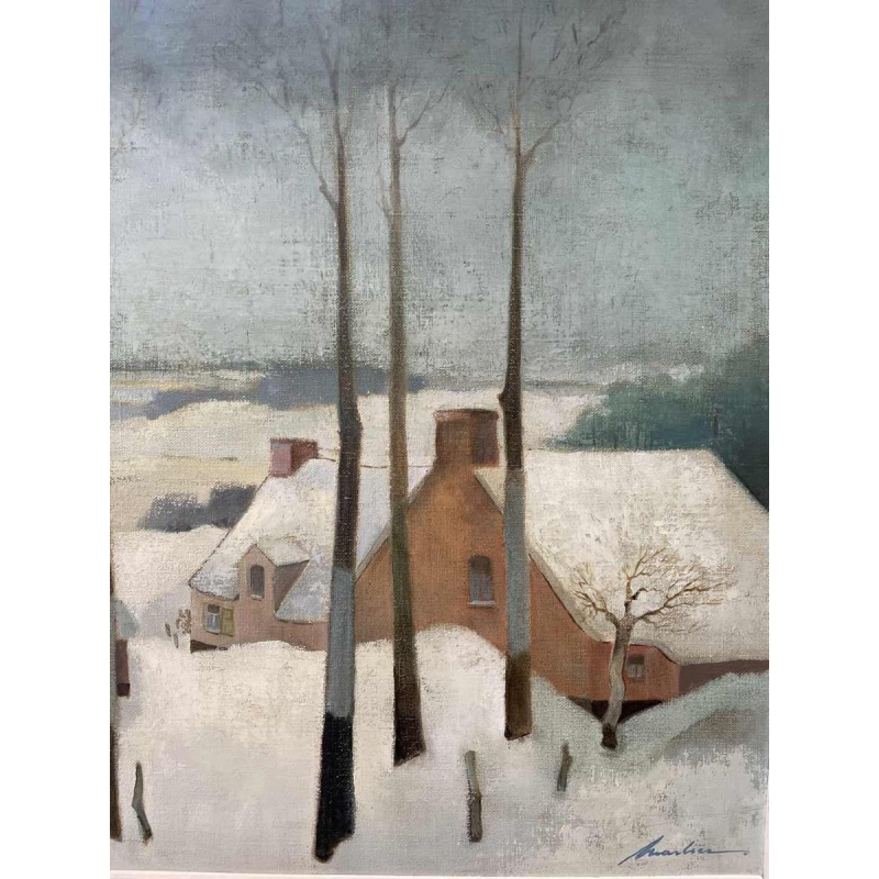 Marcel MARLIER (1929-1999): « Quiétude hivernale (winter tranquillity)  »