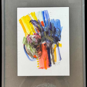 Louis-Marie LONDOT « Abstractie »aquarel op papier, 1997