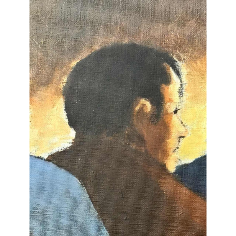 Christian HOCQUET "Op de markt" olie op doek