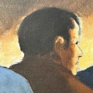 Christian HOCQUET "Op de markt" olie op doek