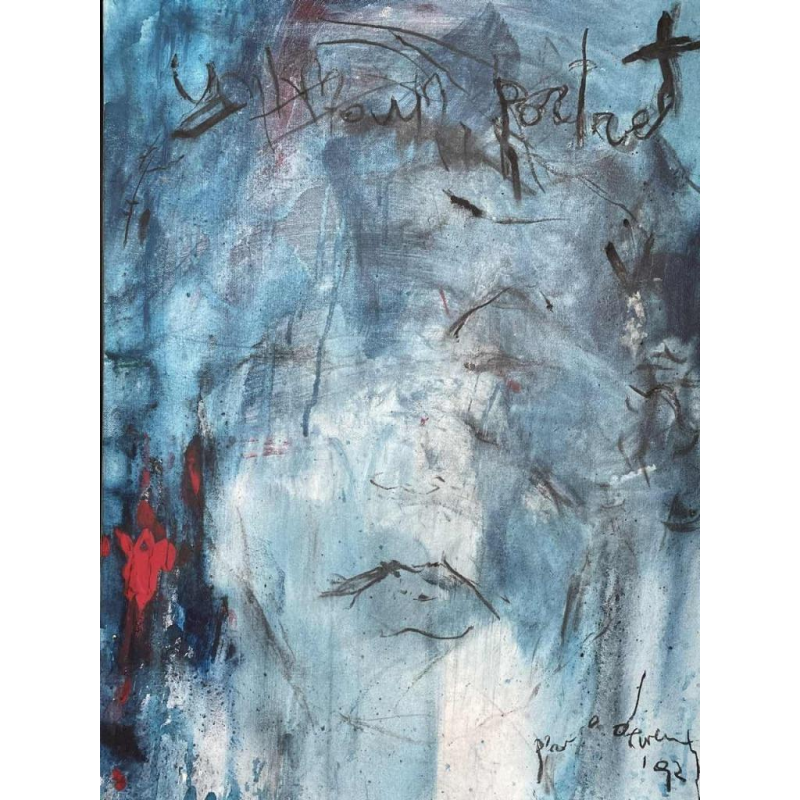 Pierre DEVREUX (1955-): « Coup volontaire » 1992 peinture