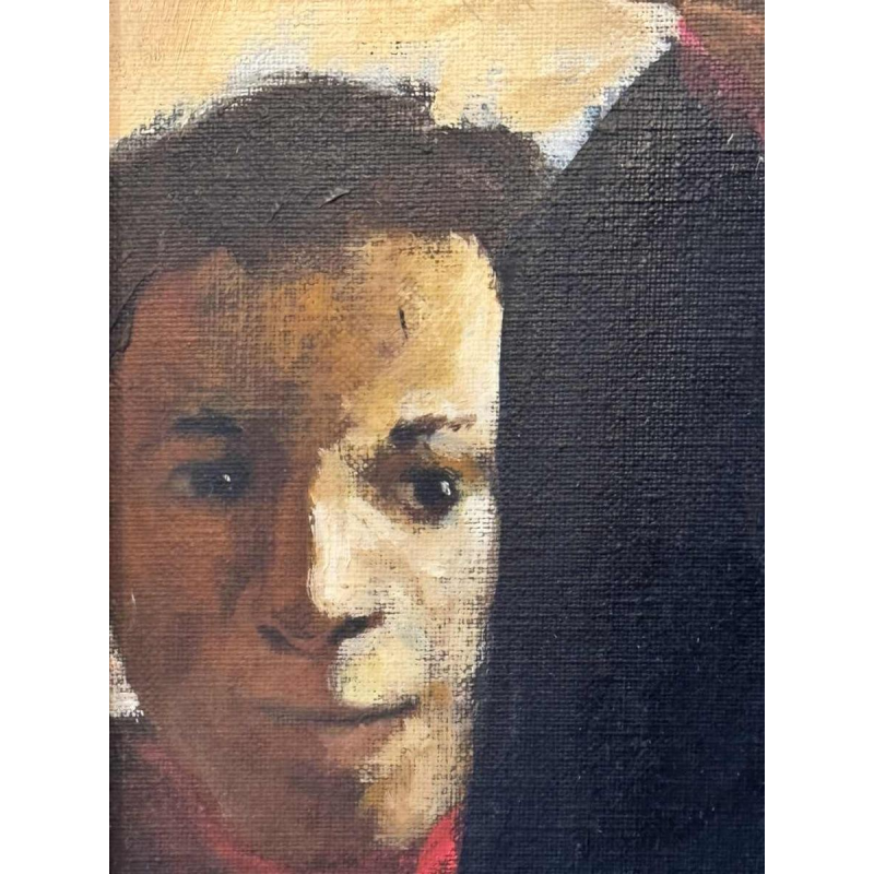 Christian HOCQUET "Op de markt" olie op doek