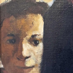 Christian HOCQUET "Op de markt" olie op doek