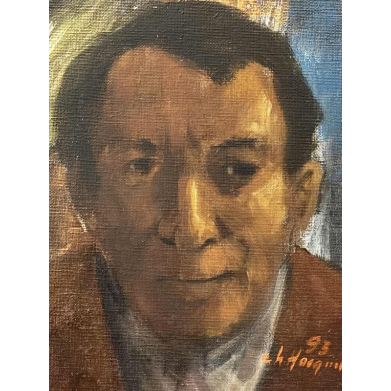 Christian HOCQUET "Au marché" huile sur toile