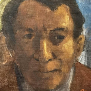 Christian HOCQUET "At the market" oil on canvas