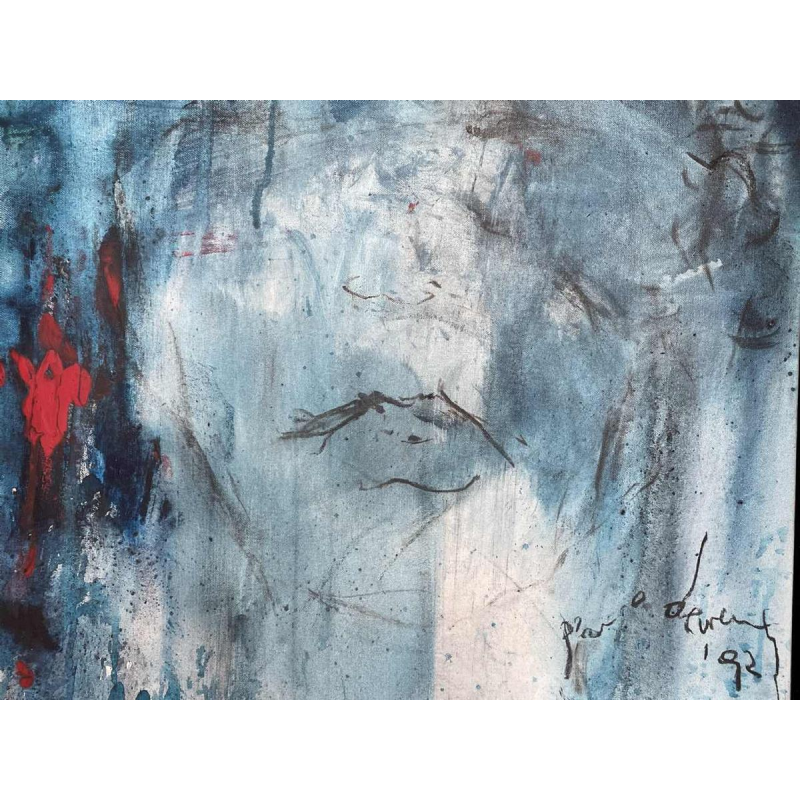 Pierre DEVREUX (1955-): « Coup volontaire » 1992 painting