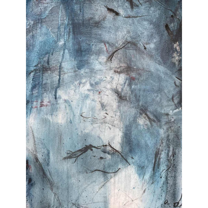 Pierre DEVREUX (1955-): « Coup volontaire » 1992 painting