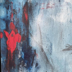 Pierre DEVREUX (1955-): « Coup volontaire » 1992 peinture