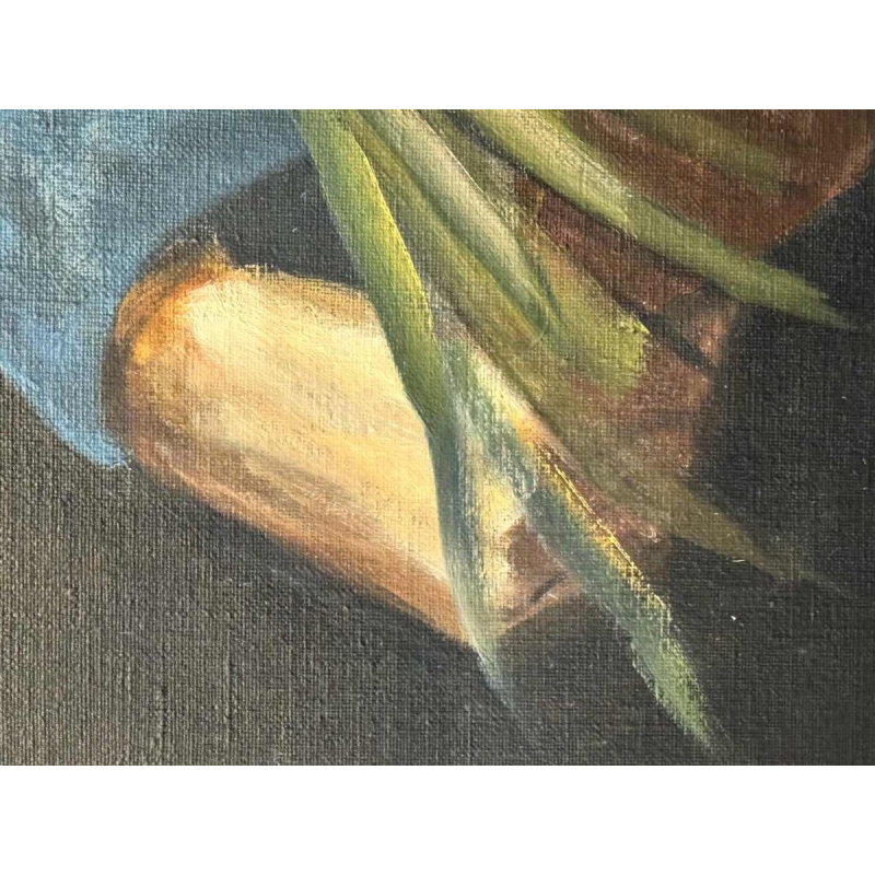 Christian HOCQUET "Au marché" huile sur toile