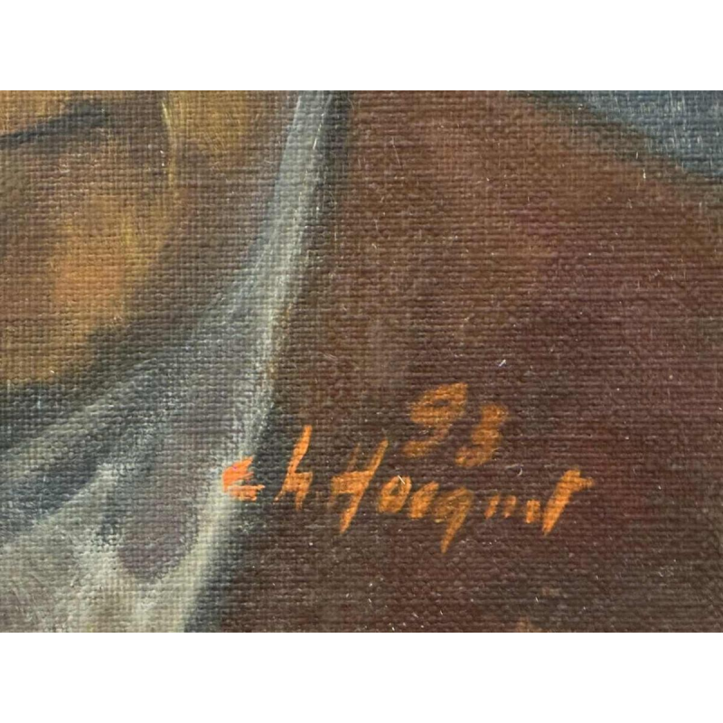 Christian HOCQUET "Op de markt" olie op doek