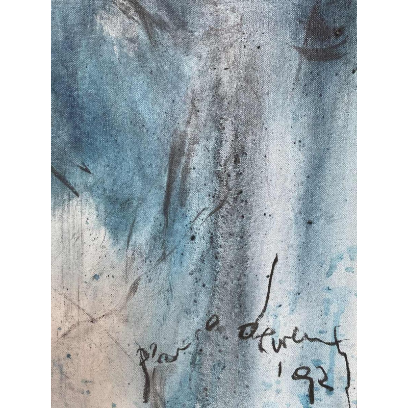 Pierre DEVREUX (1955-): « Coup volontaire » 1992 peinture
