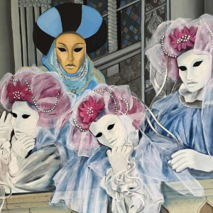 Marguerite BONNET Masks of Venice Carnival 1992