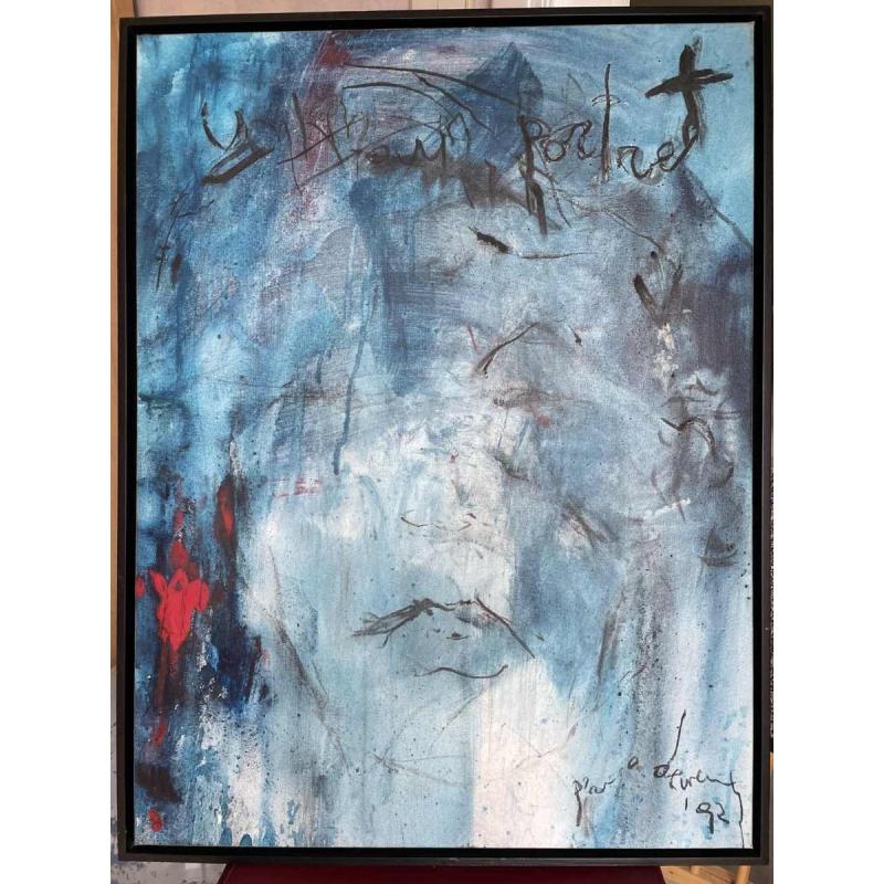 Pierre DEVREUX (1955-): « Coup volontaire » 1992 painting