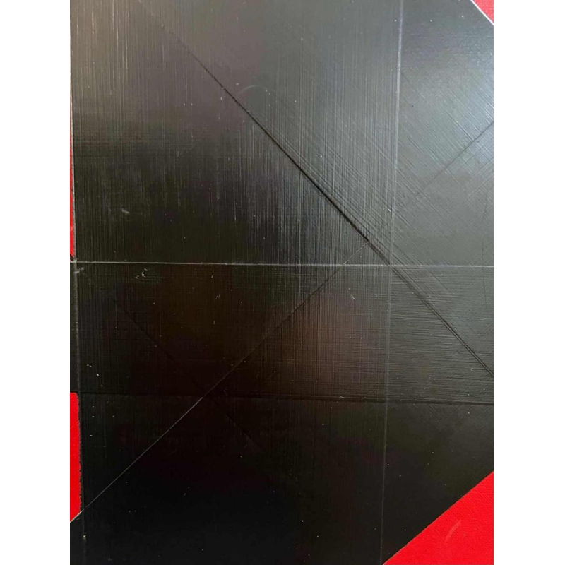 Charles BEZIE, acrylic on canvas, red and black abstract composition