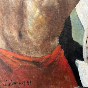 Christian HOCQUET (1935-2014): "Danseur et partitions" peinture