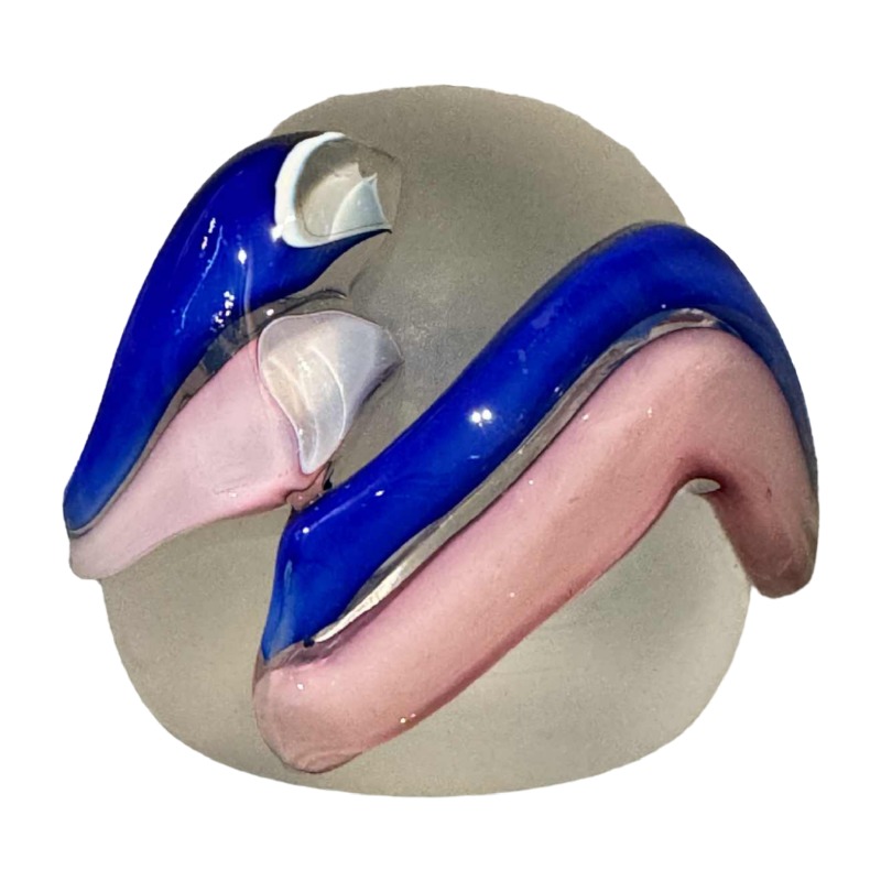 Louis LELOUP (1929-): crystal paperweight