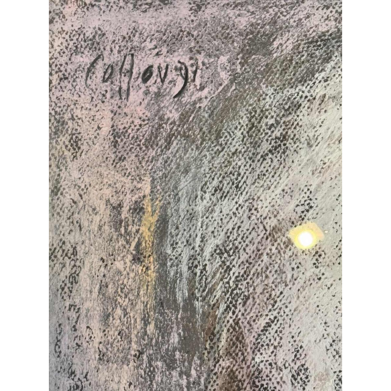 Odette COLLON "Pensive young woman" pastel on paper, 1991