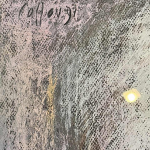 Odette COLLON « peinzende jonge vrouw » pastel op papier, 1991