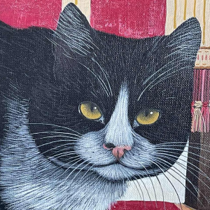 Thérèse COUSTRY (1950-) : « Liggende kat »