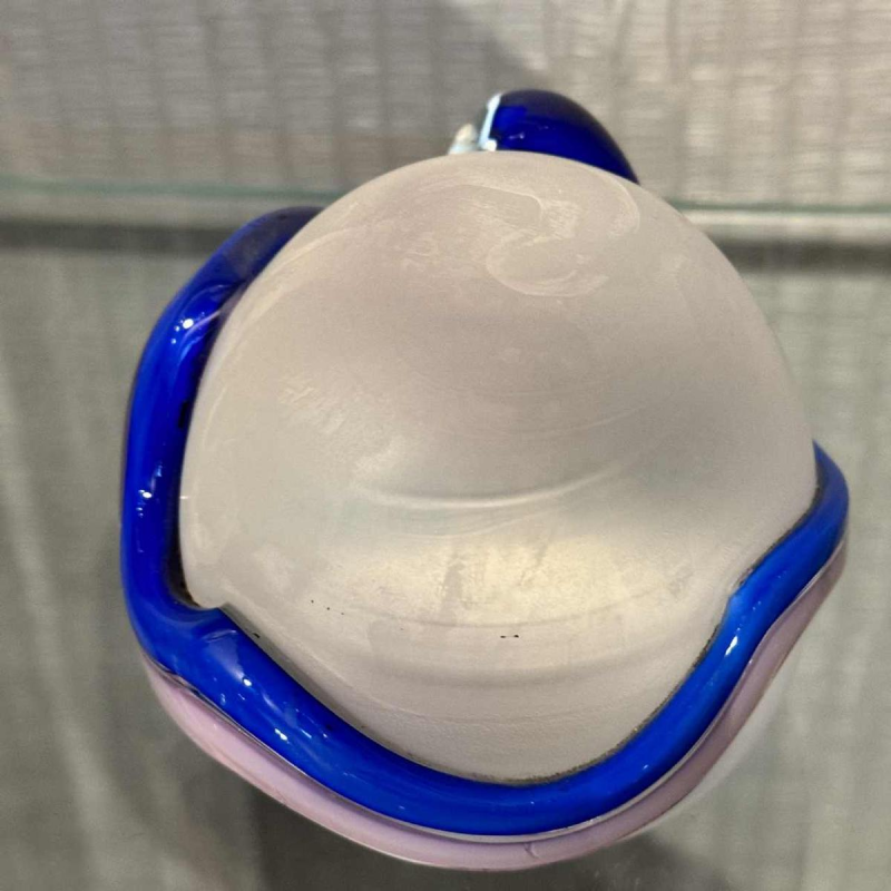 Louis LELOUP (1929-): presse papier en cristal avec application