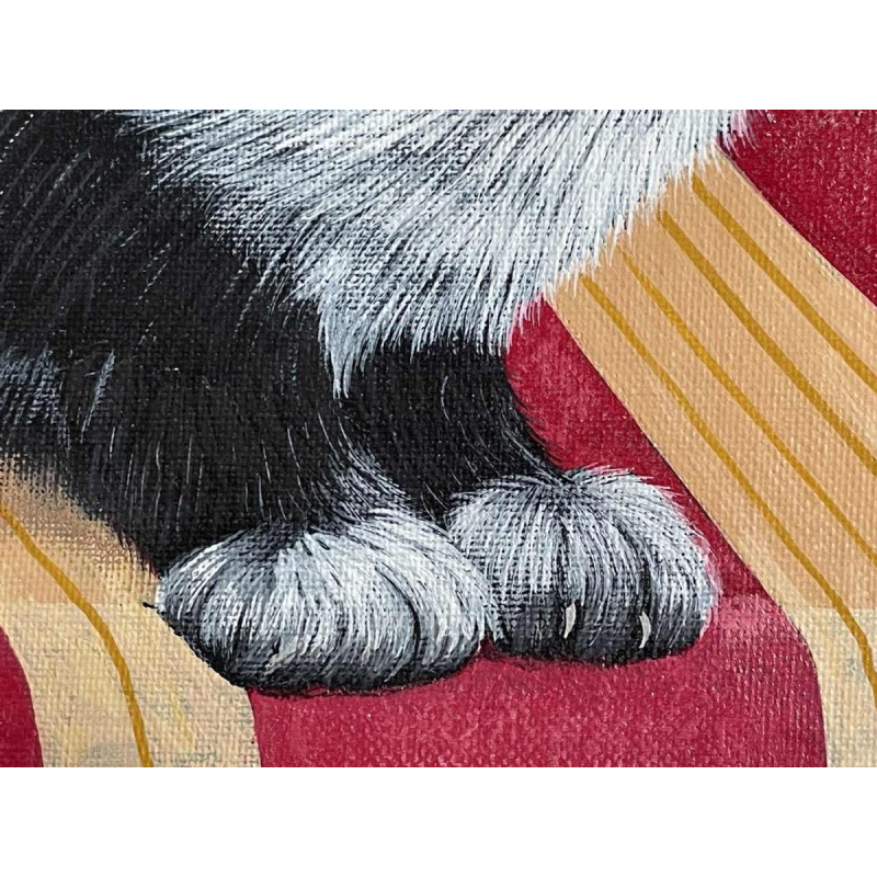 Thérèse COUSTRY (1950-) « chat couché »