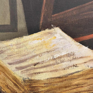 Christian HOCQUET « Gammes à la maison - la pianiste » peinture huile sur toile