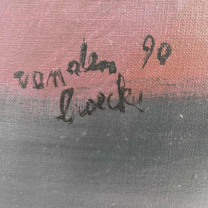 Herman Van den Broecke (Gent 1942) abstractie 1990 olie op doek 113x83 cm