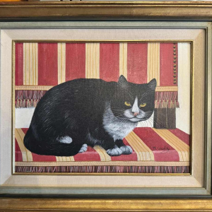 Thérèse COUSTRY (1950-) « chat couché »