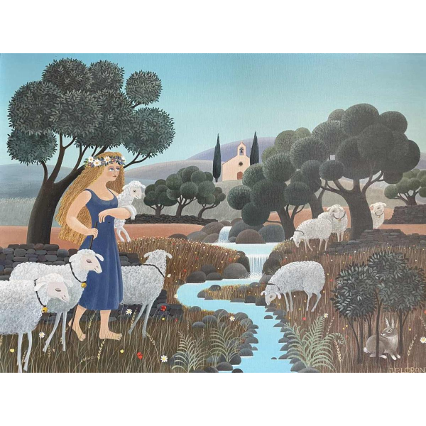 Jean-Pierre LORAND (1939-) « Manon des sources » 1989 33x41 cm