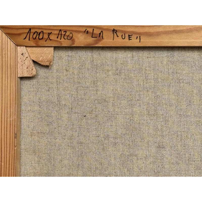 Michel MERCIE « The straat », schilderij, olie op doek