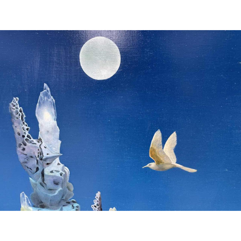 Belgian surrealist school dated 1989-90 hst 80x120 cm