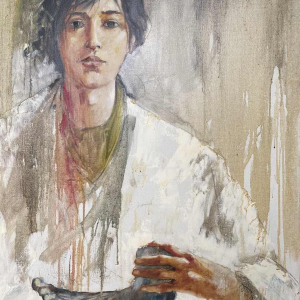 Christian HOCQUET (1935-2014) : « Camille Claudel » hst 99x73 cm