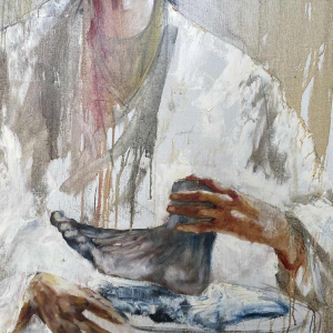 Christian HOCQUET (1935-2014) : « Camille Claudel » hst 99x73 cm