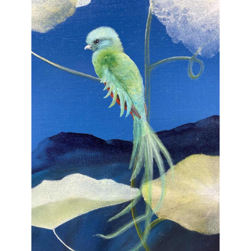 Belgische surrealistische school gedateerd 1989-90 hst 80x120 cm