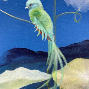 Belgian surrealist school dated 1989-90 hst 80x120 cm