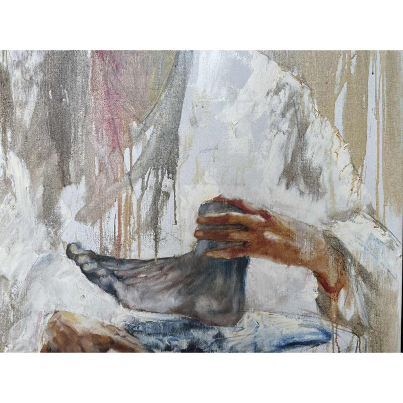 Christian HOCQUET (1935-2014) : « Camille Claudel » hst 99x73 cm