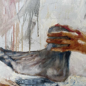 Christian HOCQUET (1935-2014) : « Camille Claudel » hst 99x73 cm