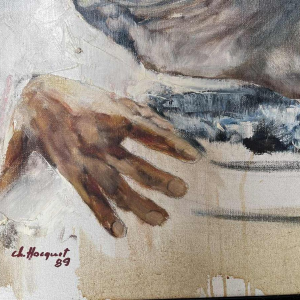 Christian HOCQUET (1935-2014) : « Camille Claudel » hst 99x73 cm