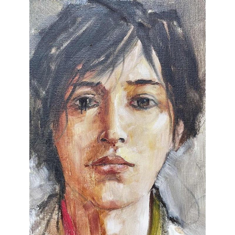 Christian HOCQUET (1935-2014) : « Camille Claudel » hst 99x73 cm