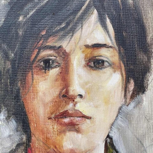 Christian HOCQUET (1935-2014) : « Camille Claudel » hst 99x73 cm