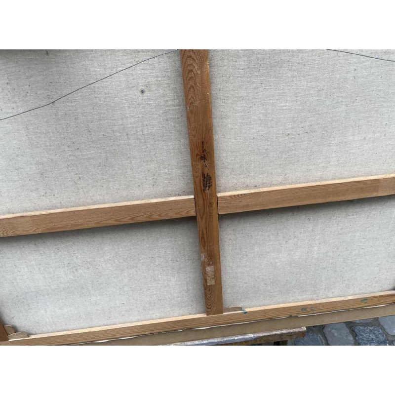 Belgian surrealist school dated 1989-90 hst 80x120 cm