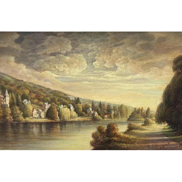 Olivier-Henri BOSERET (1924-2005) "Rand van de Maas".