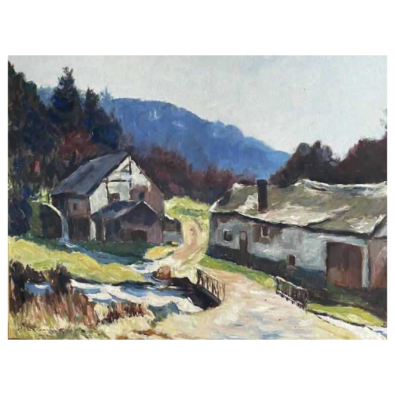 Dr Pierre DELCOURT (1914-): The water mill at Molhan (Ardenne).