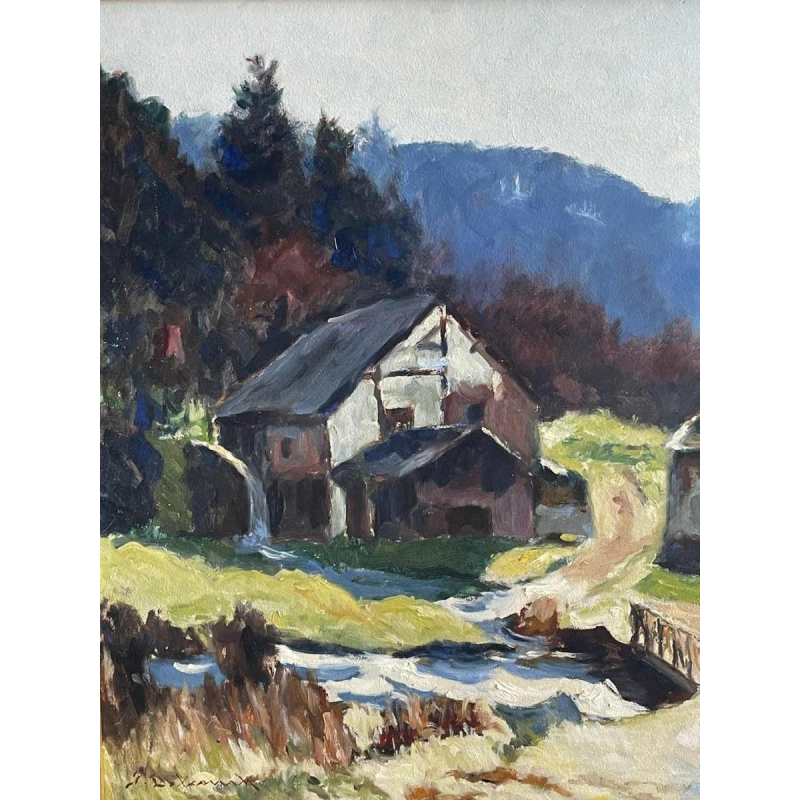 Dr Pierre DELCOURT (1914-): De watermolen van Molhan (Ardennen).