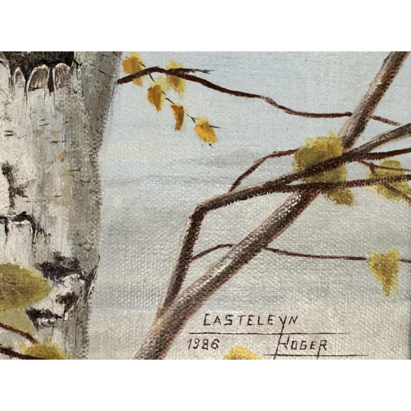 Roger CASTELEYN « Redpoll on a birch branch »