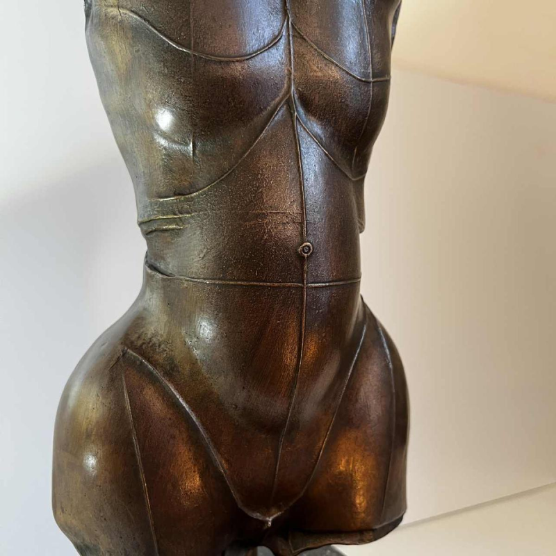 PAUL WUNDERLICH, sculpture torso / bust of a woman in bronze, bluestone base, N44/50 in 1983